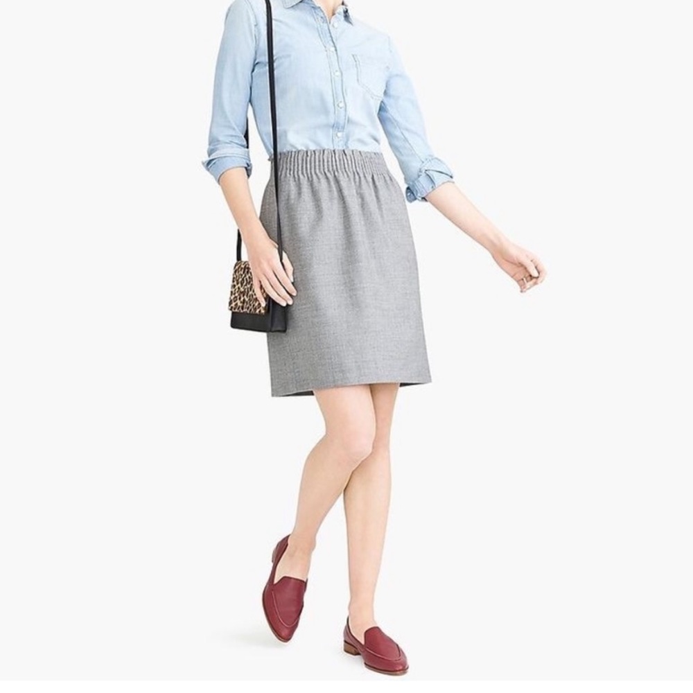 J. Crew Mercantile Sidewalk Skirt Size 10 - GRAY